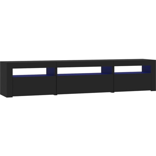 Maison Chic TV omarica - TV stojalo - Televizijska omarica z LED lučkami črna 195x35x40 cm, (21701286) Cene