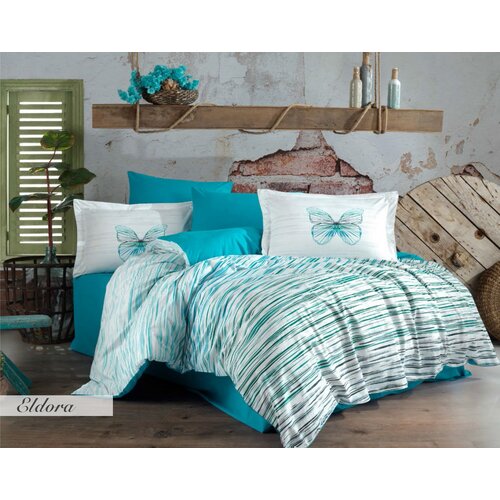 Lessentiel Maison komplet posteljine Eldora, 160x220cm, Tirkizna Slike