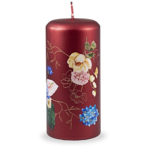 Unipar Rdeča sveča Flower Paradise, čas gorenja 73 h Cene