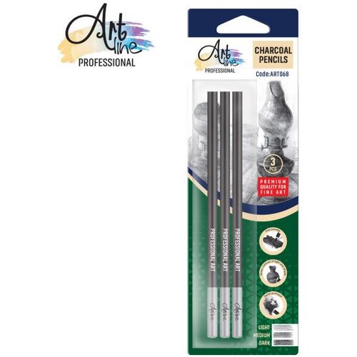 Artline Umetnički ugljen u olovci Light medium dark 3 komada Cene