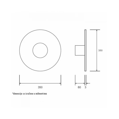 Luna 277 ZIDNA LAMPA 7W 3000K Cene