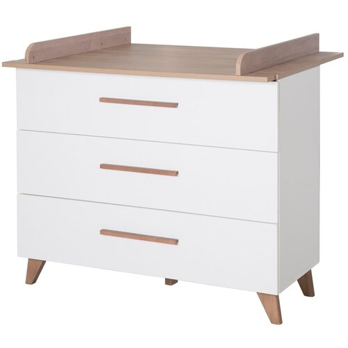 Roba Bijela/u prirodnoj boji niska dječja komoda u dekoru hrasta s promjenjivim stolom 110x98 cm &amp;ndash; Slike