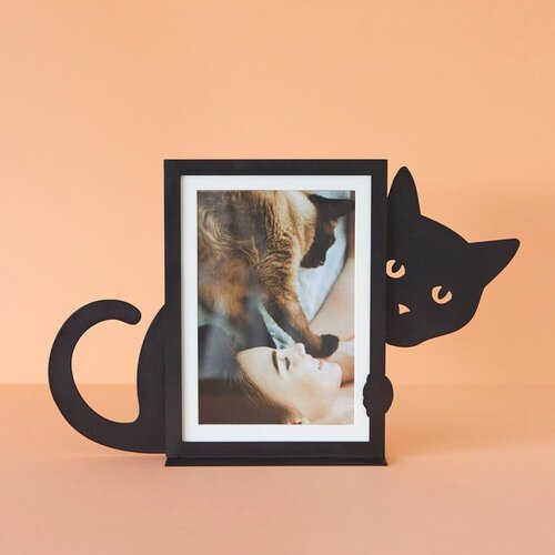 Balvi Crni metalni stojeći okvir 31x19,5 cm Hidden Cat &amp;ndash; Slike