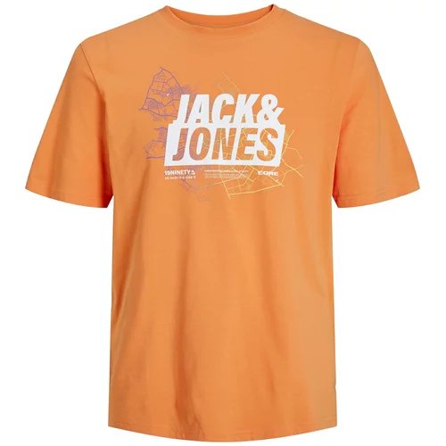 Jack & Jones Majica 'OMAP' narančasta / bijela