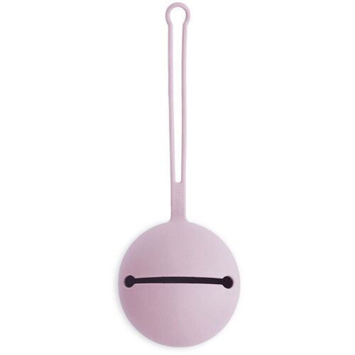 Mushie Silicone Pacifier Holder Case &amp;scaron;katlica za dudo Soft Lilac 1 kos Slike
