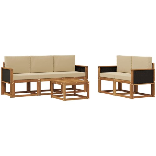  Set vanjskih sofa 6 kom. Prirodna Slike
