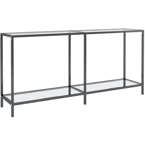 Maison Chic konzolna miza - miza ob steni prozorna 160x35x75,5 cm kaljeno steklo, (21786289) Cene