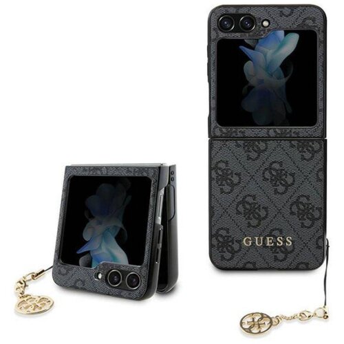 Guess 4G Charm Zadn&iacute; Kryt pro Samsung Galaxy Z Flip 5 Grey Ovitek za telefon Vijolična Cene