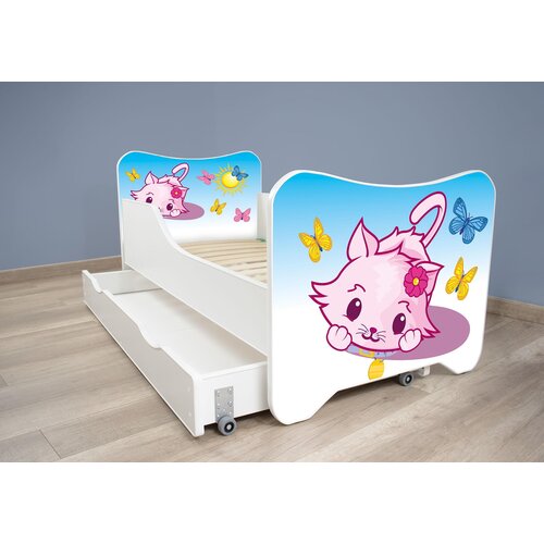  Krevet sa fiokom i dušekom za devojčice 140X70Cm Happy Kitty + Fioka Little Kitty Cene