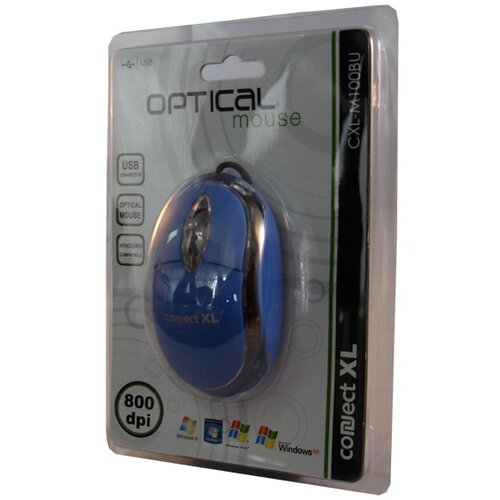 Connect Xl xl miš optički, 800dpi, usb, plava boja - CXL-M100BU Cene