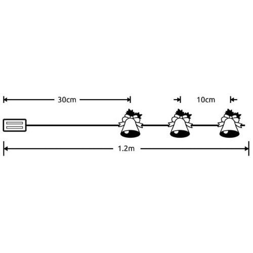  led svetleći niz &amp;quot;zvončići&amp;quot; 0.9m ML-C3018 Slike