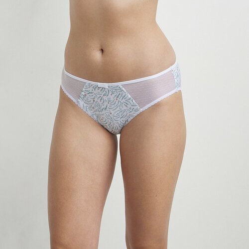DIM GENEROUS COTTON BIO SLIP - Women&amp;#039;s bio cotton panties - white - blue Slike