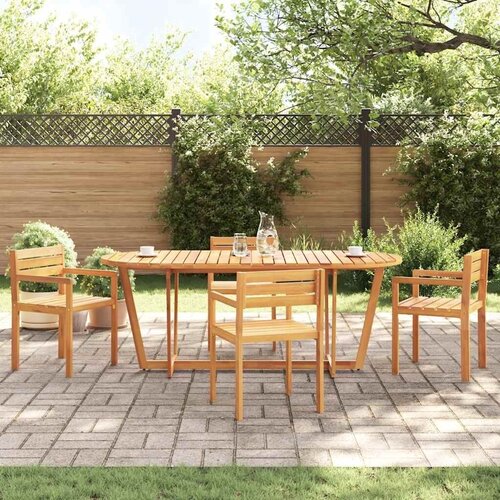  Vrtni stol - Blagovaonski stol ovalni 200x90x75 cm masivno drvo akacije - 200 x 90 x 75 cm 1 Ovalno Slike
