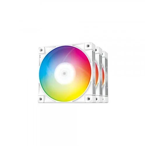 DeepCool ventilator za ohišje fc120 3 v 1 rgb pwm 120mm, 3 pack bela