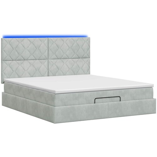  od pjene s madracem i LED-om Svjetlosiva 140 x 200 cm Slike