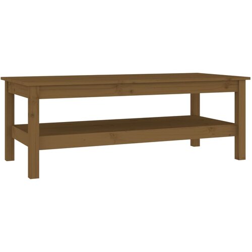 Maison Chic Klubska mizica - kavna mizica - Nizka mizica medeno rjava 110x50x40 cm trdna borovina, (21754600) Cene