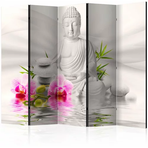  Paravan u 5 dijelova - Buddha and Orchids II [Room Dividers] 225x172