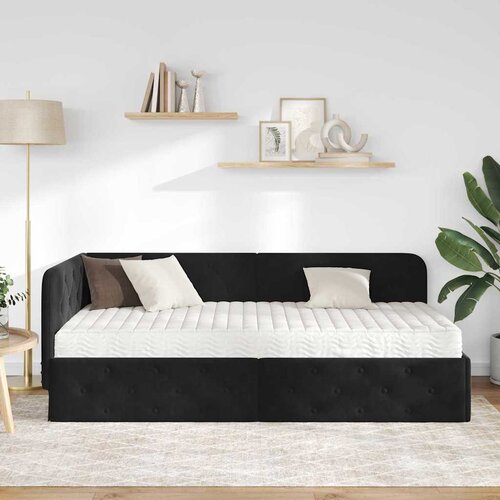  Kutni okvir kreveta Crna 90 x 190 cm Bar&amp;scaron;un Slike