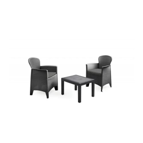 Rattan Ba&amp;scaron;tenski set Akita antracit Slike