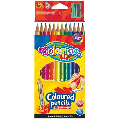  Trokutaste Colorino olovke u boji sa &amp;scaron;iljilom 12 kom Slike