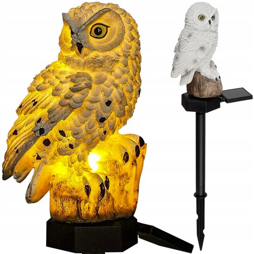  LED vrtna svetilka bela sova 43cm 2W Cene