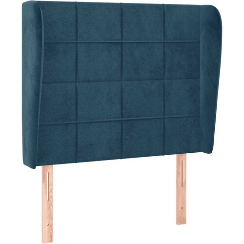  Uzglavlje s u&amp;scaron;ima tamnoplavo 93x23x118/128 cm bar&amp;scaron;unasto Slike