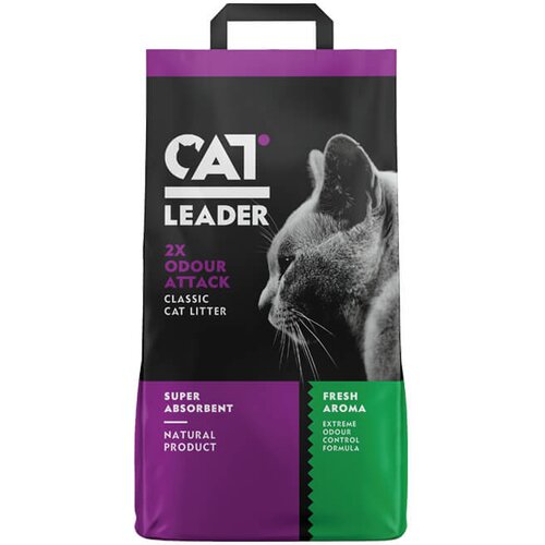 Cat Leader Odour Attack Fresh - grudvajući posip za mačke (bentonit) (5kg) Cene