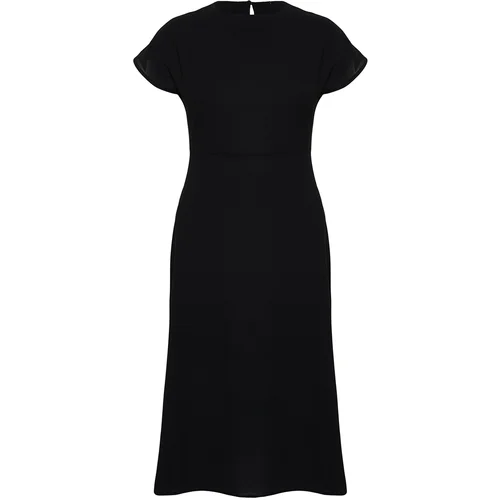 Trendyol Curve Black A-Line Maxi Woven Dress