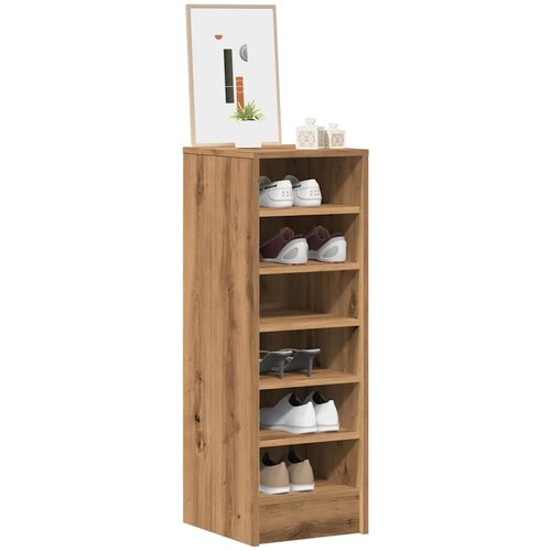 VidaXL Omarica za čevlje artisan hrast 32x35x92 cm inženirski les Slike