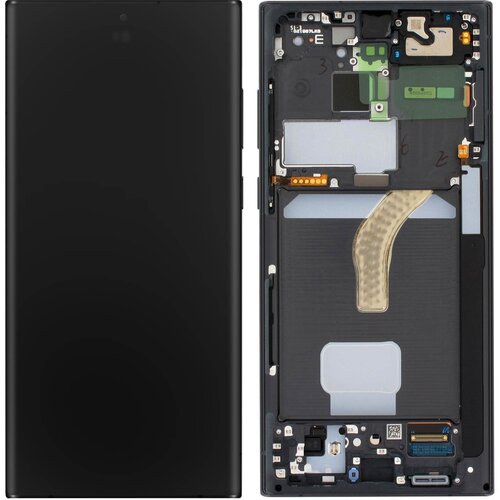Samsung Steklo in LCD zaslon za Galaxy S22 Ultra / SM-G908, originalno, črno Cene