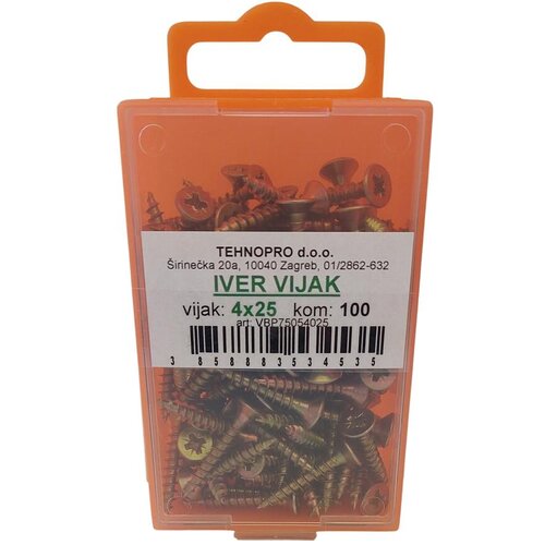  Vijak za drvo 4,0 x 25, 100 kom Cijene