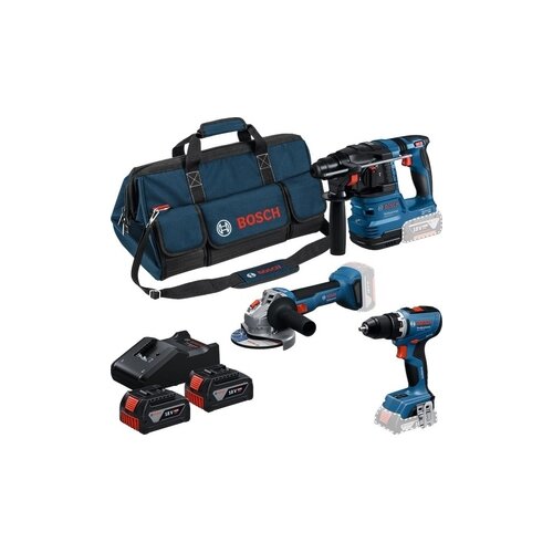 Bosch set 18V (3 alata) - GSB + GWS + GBH + 3x GBA 5.0 Ah + GAL 12V/18V-80 0615A500AH Cene