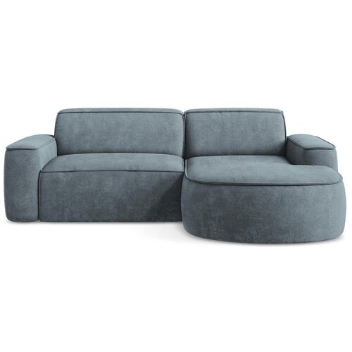 Makamii Prljavo plava kutna garnitura od šenila (s desnim kutom/s ležaljkom) Omao – Cijene