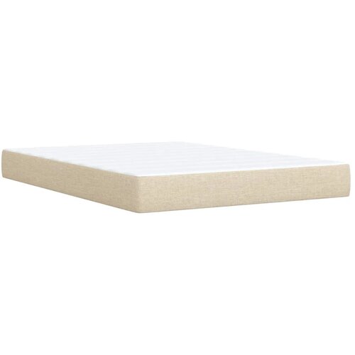  Boxspring krevet s madracem Krem 140 x 200 cm Tkanina - Krem 140 x 200 cm Dizajn linija Slike