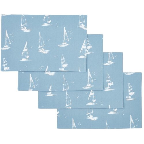 Catherine Lansfield Pamučan podmetač 4 kom 30x46 cm Salcombe Boats &ndash; Cijene