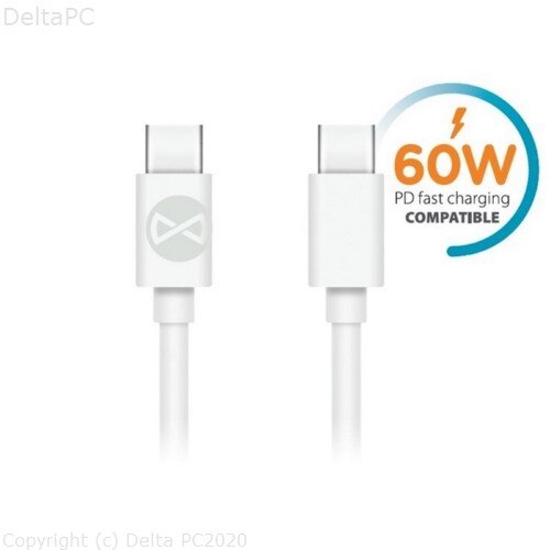 Forever cable USB-C - USB-C 1.0 m 60W white Cijene