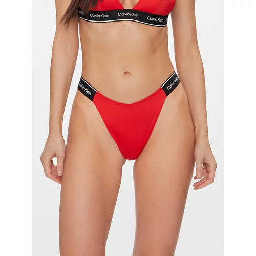 Calvin Klein Swimwear Spodnji del bikini KW0KW02430 Rdeča