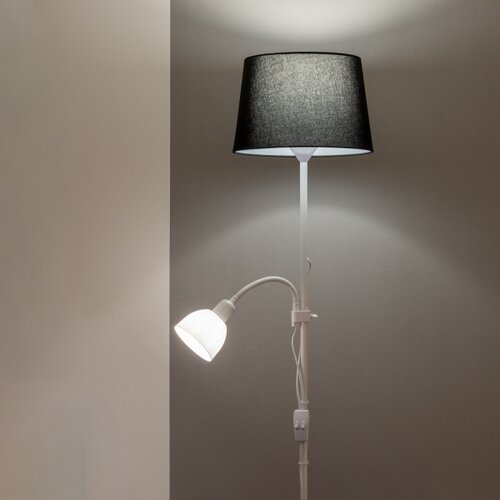  brilagi - podna lampa ceria 1xE27/100W/230V + 1xE14/25W bela/crna Slike