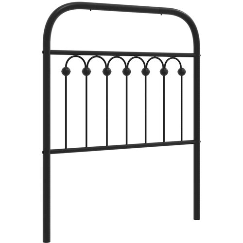  Metalno zamjensko uzglavlje crno 75 cm Slike
