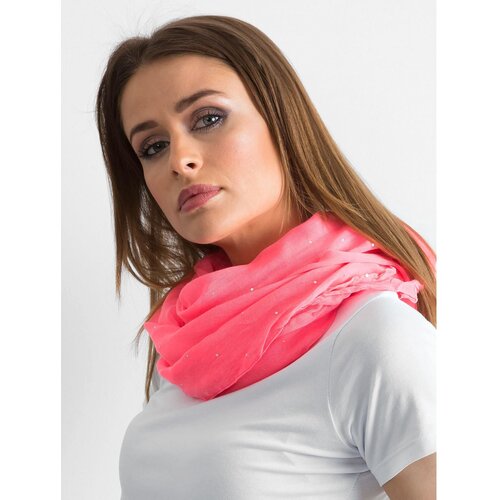 Fashion Hunters Fluo pink scarf with rhinestones Slike