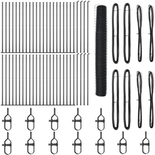 vidaXL Heksagonalna Ograda Siva 1.2x100 m Čelik, Stubovi Ograde s Baznim Pločama 13 kom Ø32mm 68,5cm Galvanizirani Čelik Cijene