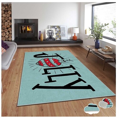 Conceptum Hypnose Tepih sa novogodi&scaron;njim motivima Asr-Crpt-55, Pravougaoni, 100 x 180 cm, Menta Cijene