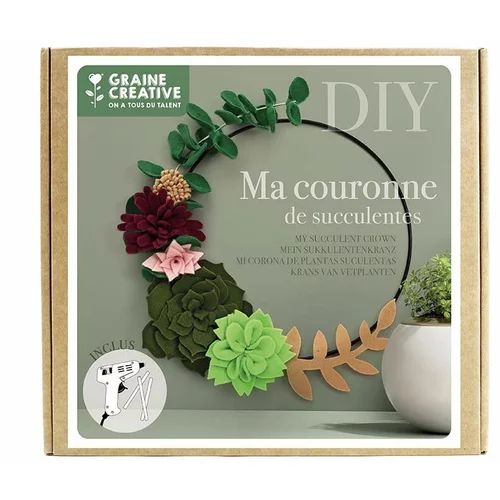 Graine Creative Diy set: dekoracija Ma couronne de succulentes