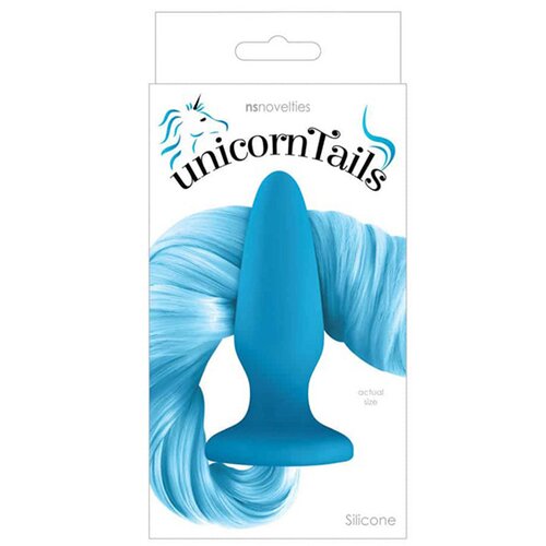 Unicorn Tails plava silikonska analna kupa sa svilenim repom NSTOYS0654/ 5388 Cene