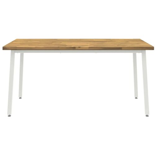  Kvadratni blagovaonski stol 160 x 80 x 75 cm Bijela - Bijela 160 x 80 x 75 cm Četvrtasto Slike