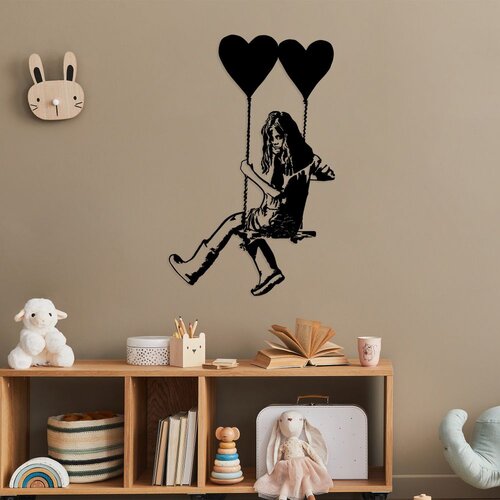 Wallity Zidna dekoracija Banksy Art, 50 x 79 cm, Crna Cene