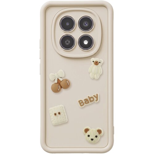 AVIZAR Ovitek za Redmi Note 15 s 3D Kawaii Medvedki in Dvignjenim Robom, Bež, (5000274881) Cene