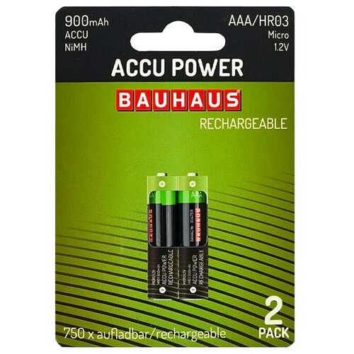 BAUHAUS Polnilne baterije HR03 (Micro AAA, 900 mAh, 2 kos) Cene