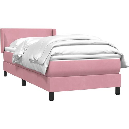 Box spring krevet s madracem ružičasti 80 x 220 cm bar&amp;scaron;unasti Slike