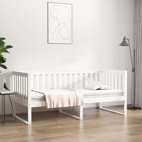vidaXL dnevni krevet bijeli 100 x 200 cm od masivne borovine Cene